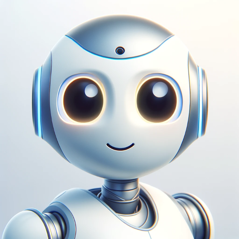 DALL·E 2024-01-18 13.36.11 - A friendly, approachable chatbot profile picture. The image should feature a cartoon-style robot with a welcoming expression, large expressive eyes, a.png