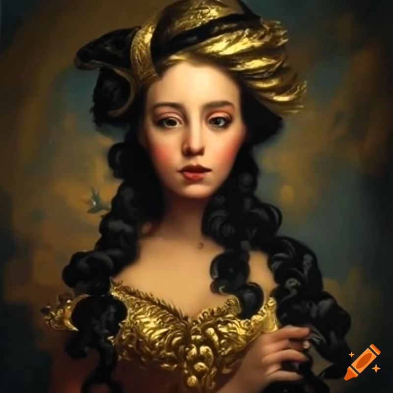 craiyon_195157_surrealiste_baroque_rococo_style_cheveux_noir__tal_e_dans_les_nuages_gold_avec_les_mu.png