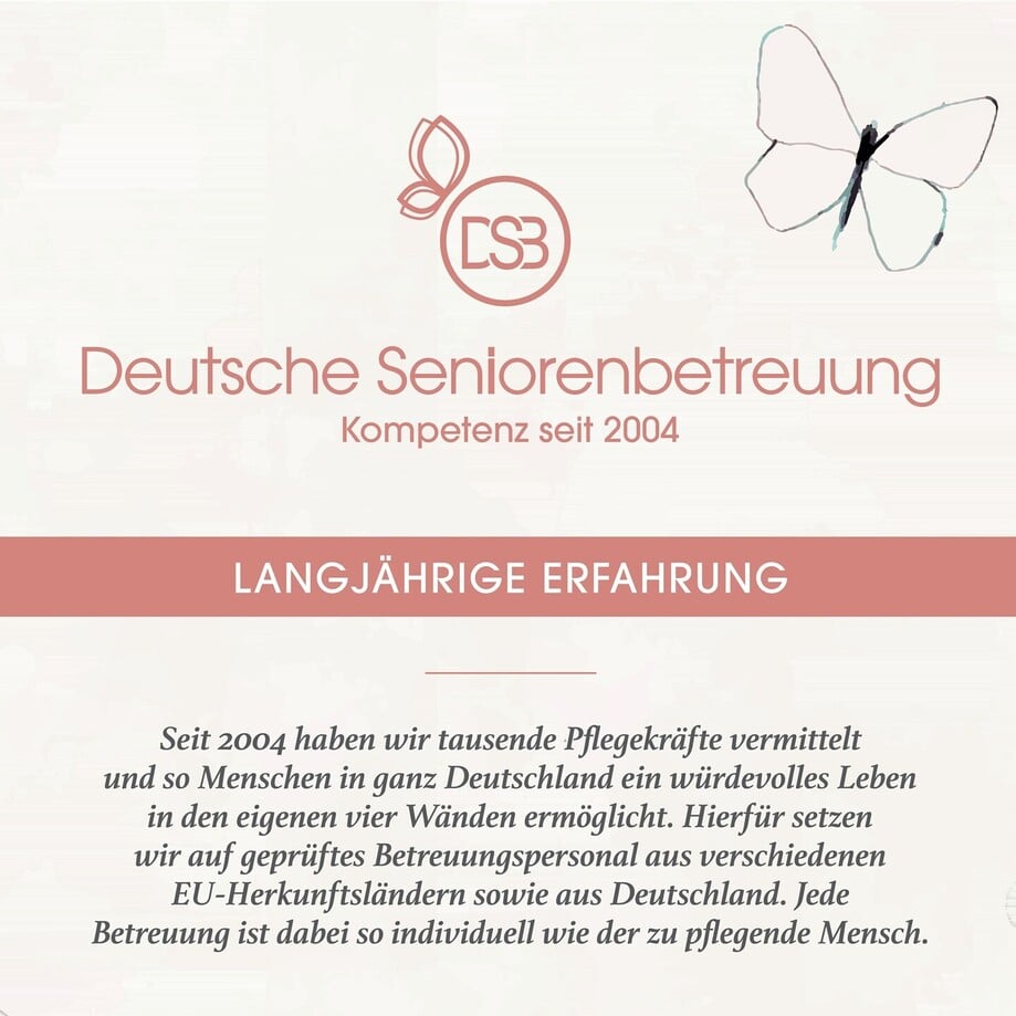 Deutsche Seniorenbetreuung Kompetenz seit 2004