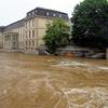 Leineschloss, beginnendes Hochwasser, Hannover