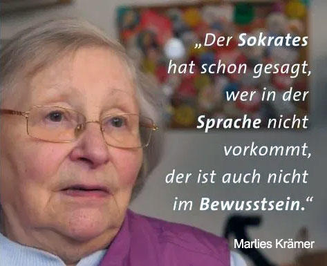 Marlies Kraemer, 83. Frauenrechtlerin.