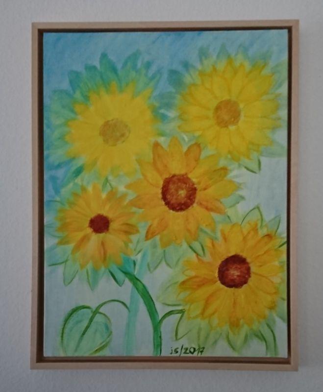2017-09-10-11 - Sonnenblumen -Oel 30x40 cm in Schattenfugenrahmen.jpg
